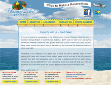 Tablet Screenshot of pleasureislandparasail.com